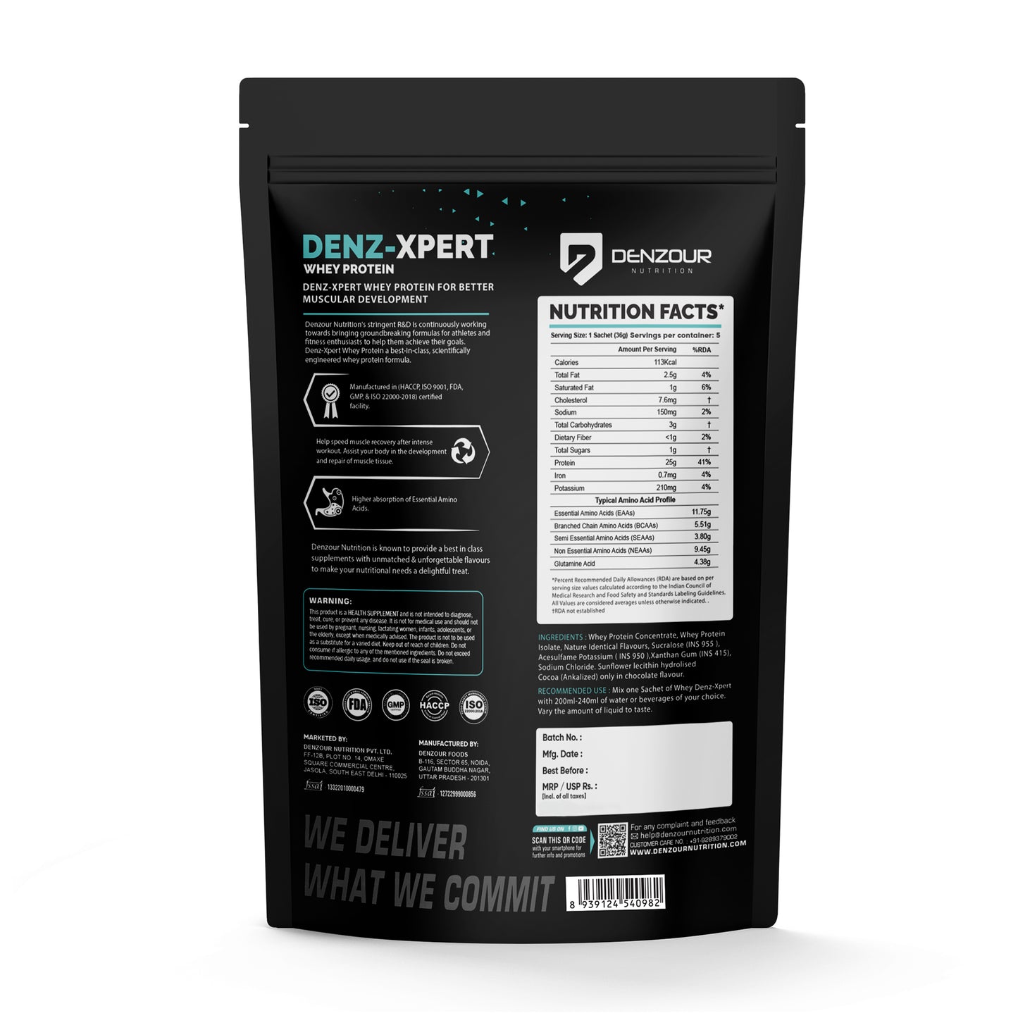 Denz-XPert whey protein Certified