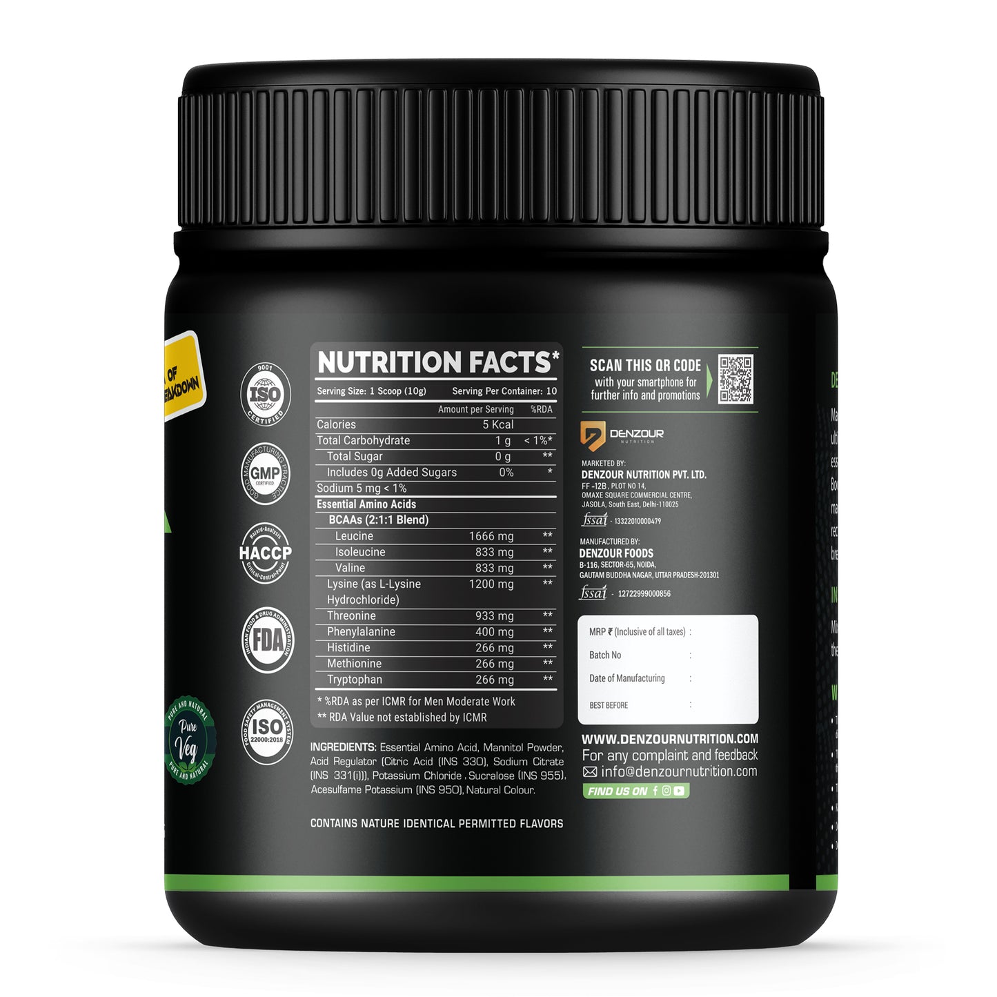 Denz-Intra BCAA+EAA for Better Hydration