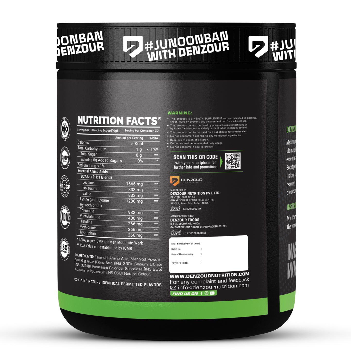 Denz-Intra BCAA+EAA for Better Hydration