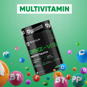 Denz-Vita Multivitamin - 60 Capsules | 100% Daily Value | 25 Vitamins & Minerals