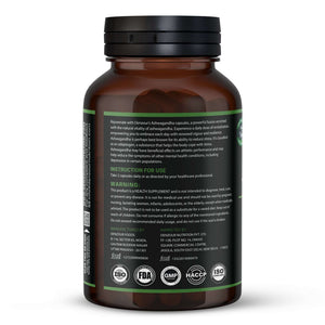Ashwagandha Capsules - 60 | Organic Extract | Reduces Stress & Anxiety 1000mg