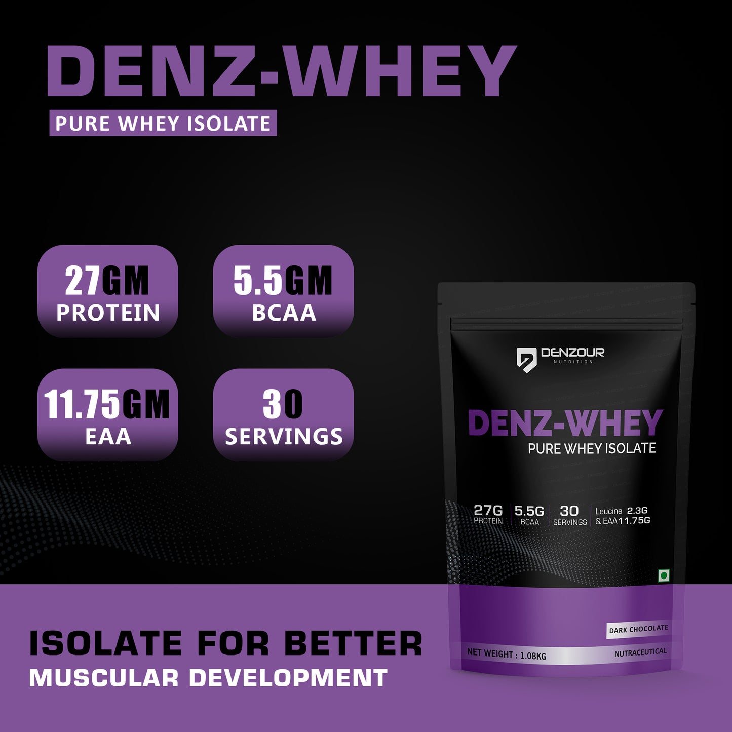 Denz-Whey Pure Isolate Protein - 27g