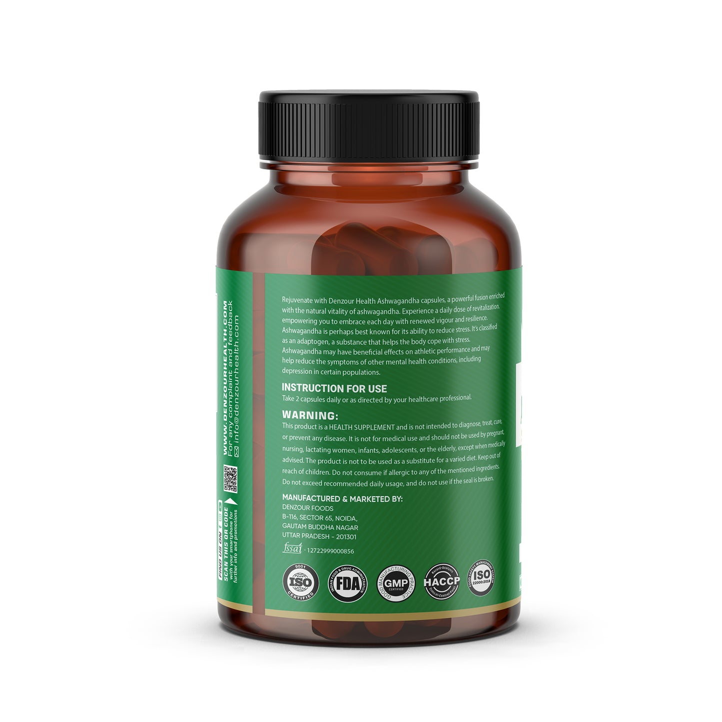 Denzour Health Ashwagandha - 60 Capsules
