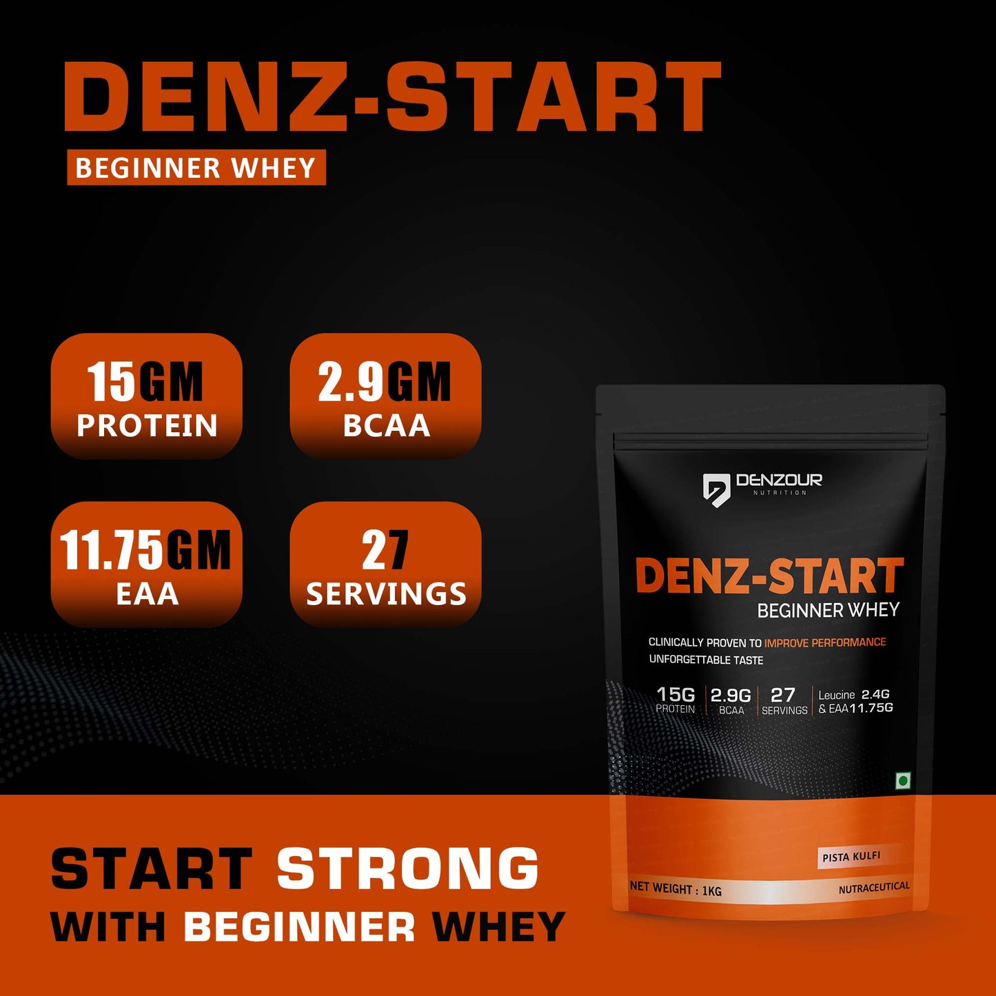 Denz-Start Whey Protein - 15g
