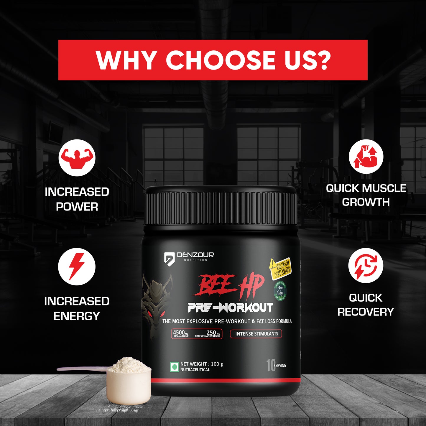 Bee-Hp Pre-workout for Explosive Energy