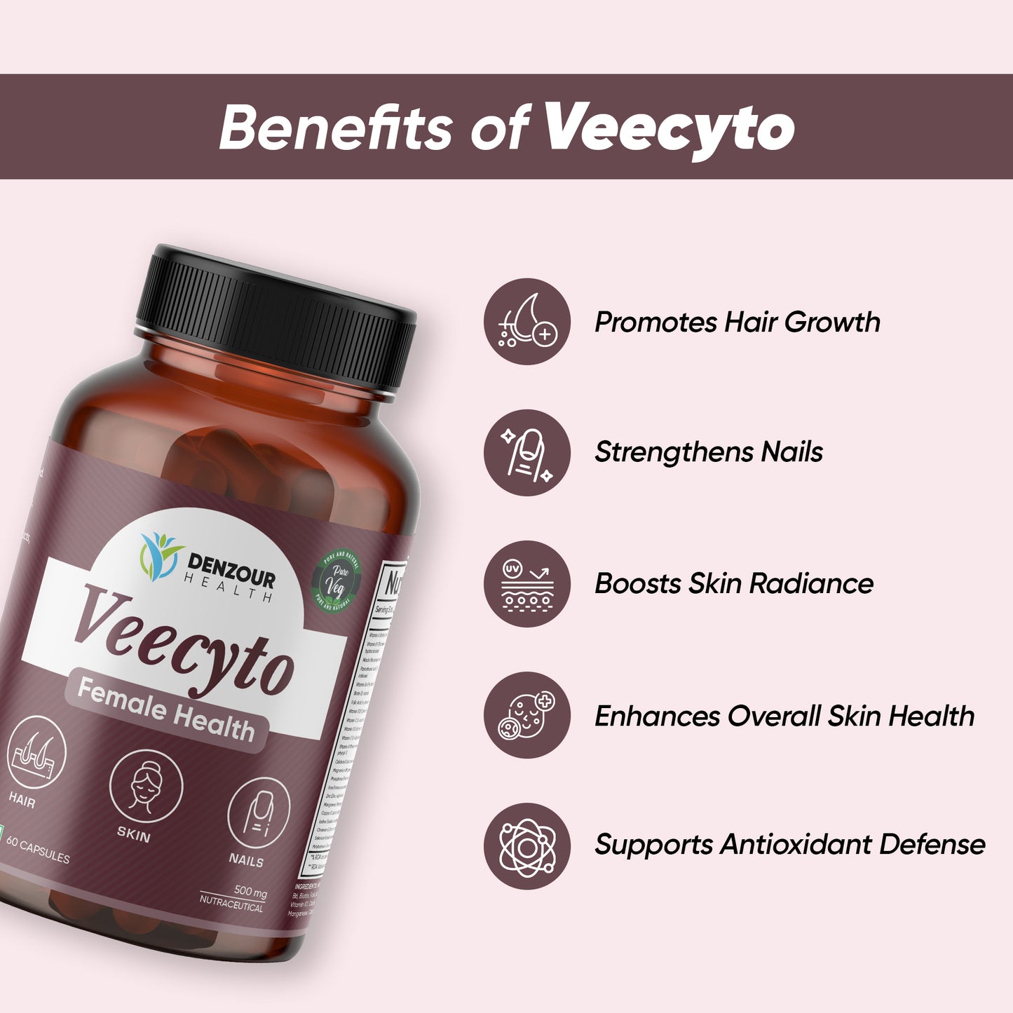 Denzour Health Veecyto - 60 Capsules