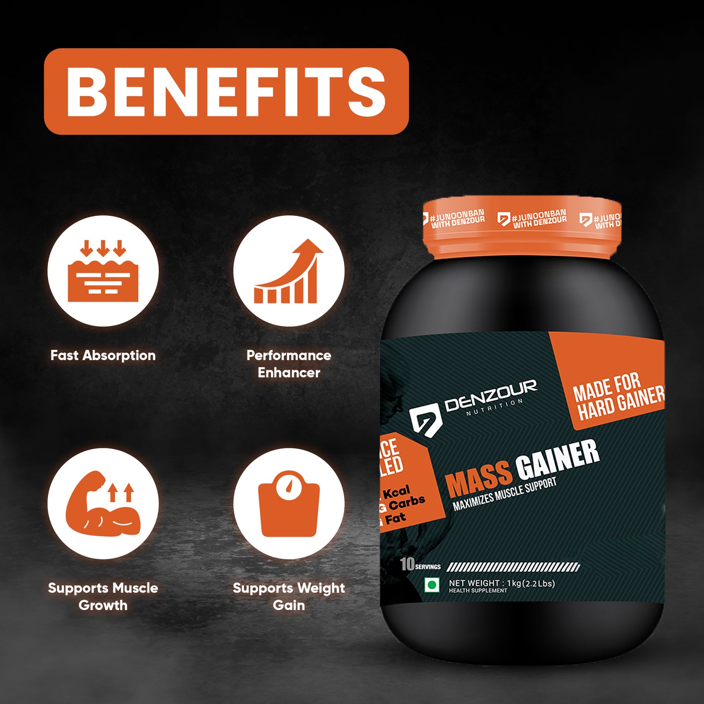 Denzour Mass Gainer - 1Kg