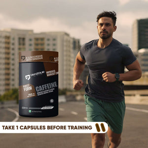 Denzour Caffeine - 60 Capsules | Increases Alertness & Focus | 250mg Per Serving & Purest Form