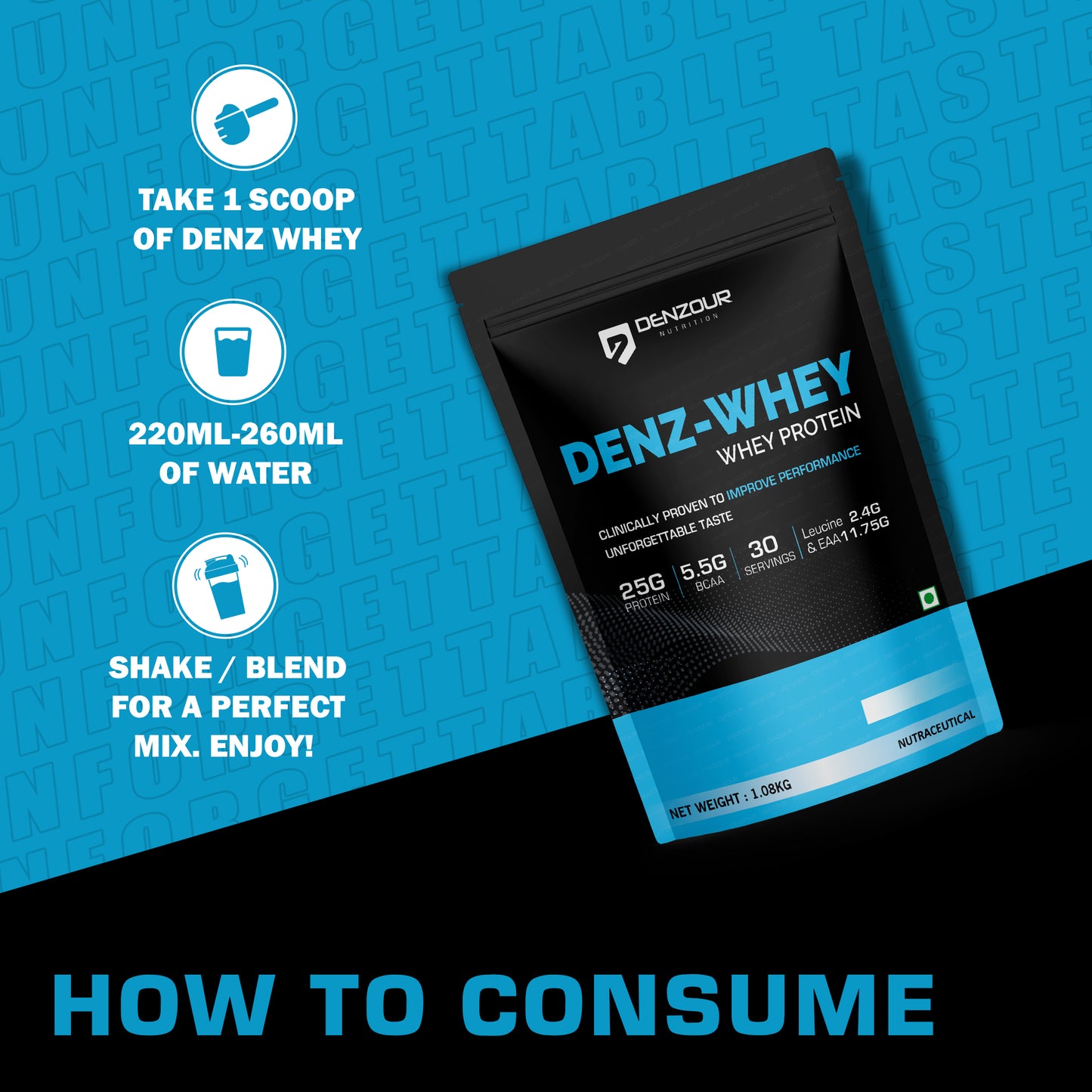 Denz-Whey Protein - 25g