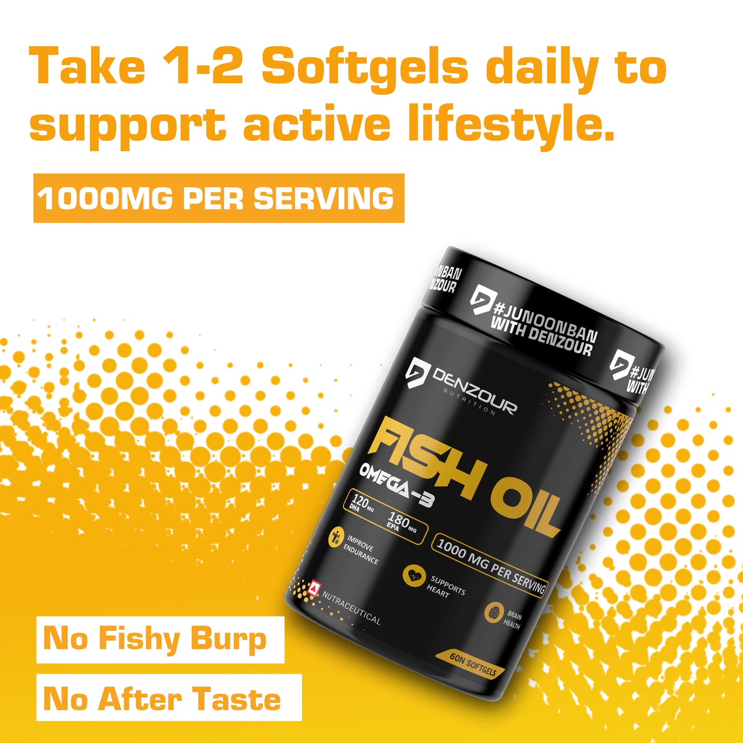 Denzour Omega-3 Fish Oil - 60 Capsules