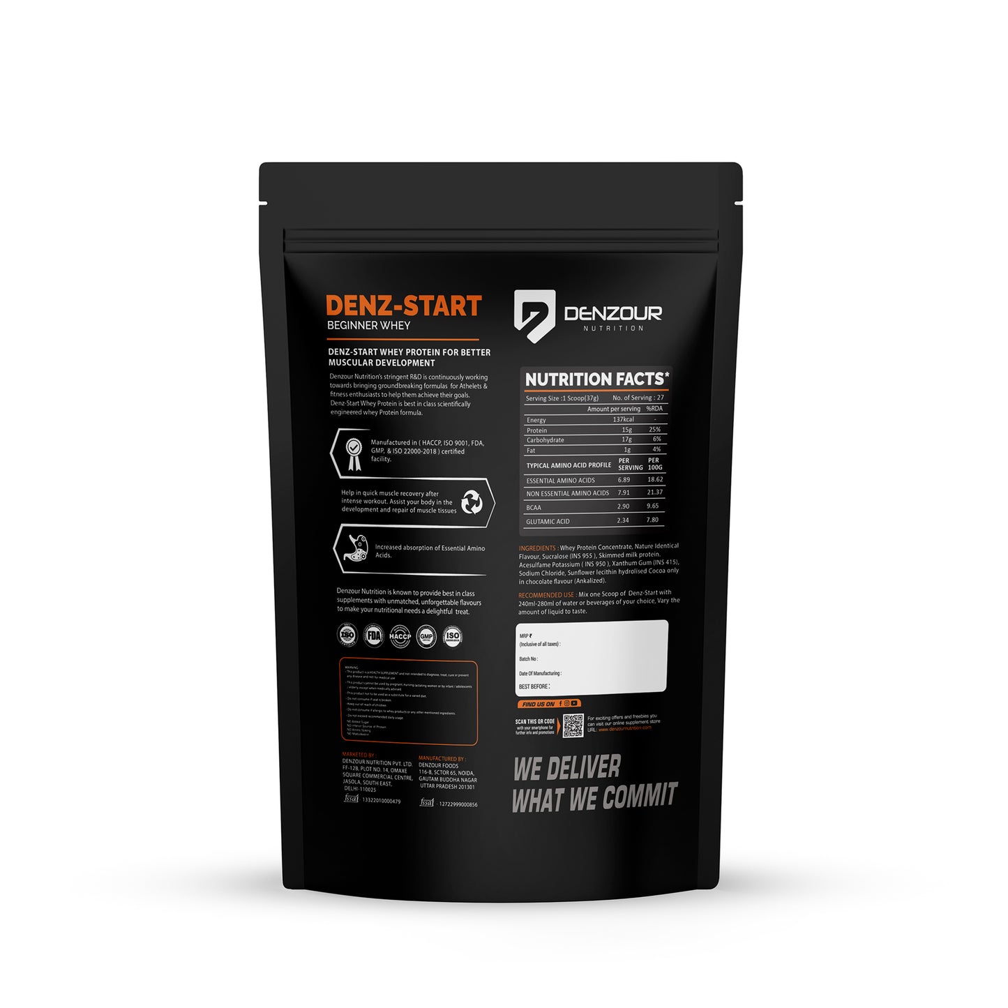 Denz-Start Whey Protein - 15g
