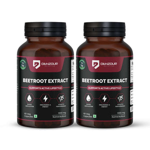 Denzour Beetroot Extract - 60 Capsule | 1000mg Per Serving | Free From Additives & Fillers