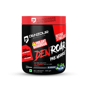 Den Roar Pre-Workout 300g | Quick Muscle Growth | 4500mg Beta - Alanine & 250mg Caffeine