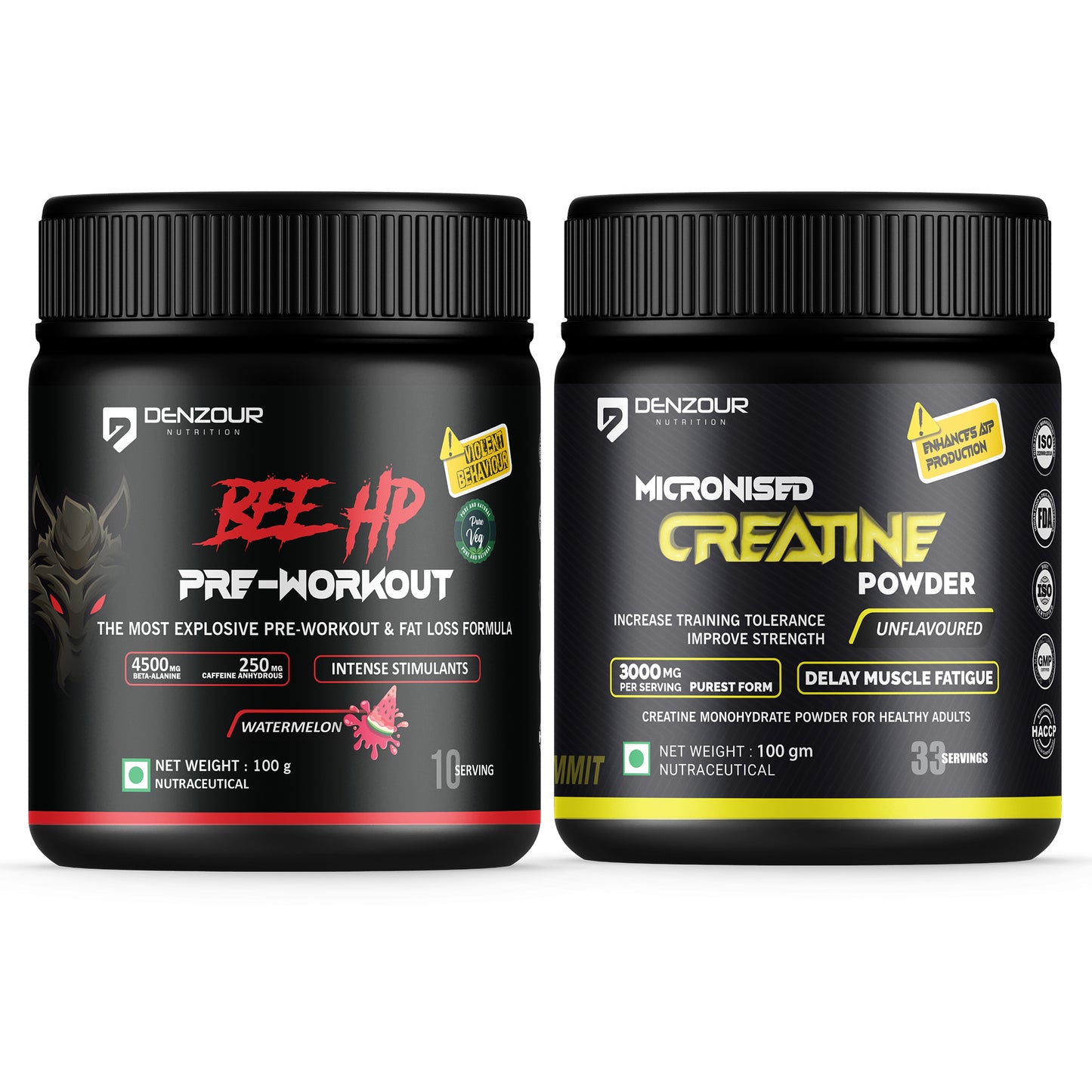 Micronised Creatine + BEE HP Pre Workout Powder