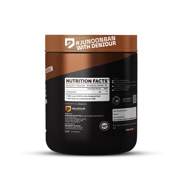 Denzour Glutamine Powder - 300g | Post Workout Recovery | Unflavoured & 5g Per Serving