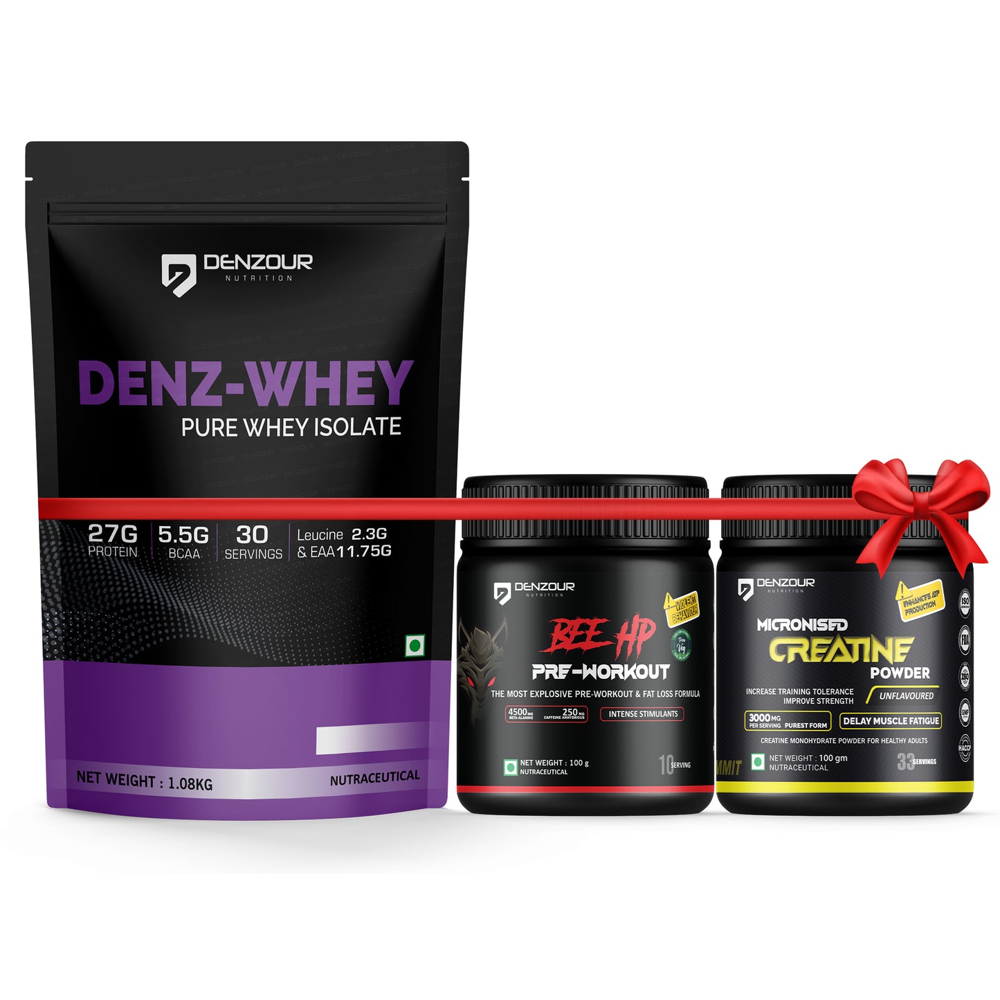 Whey Isolate Protein + Pre Workout + Creatine