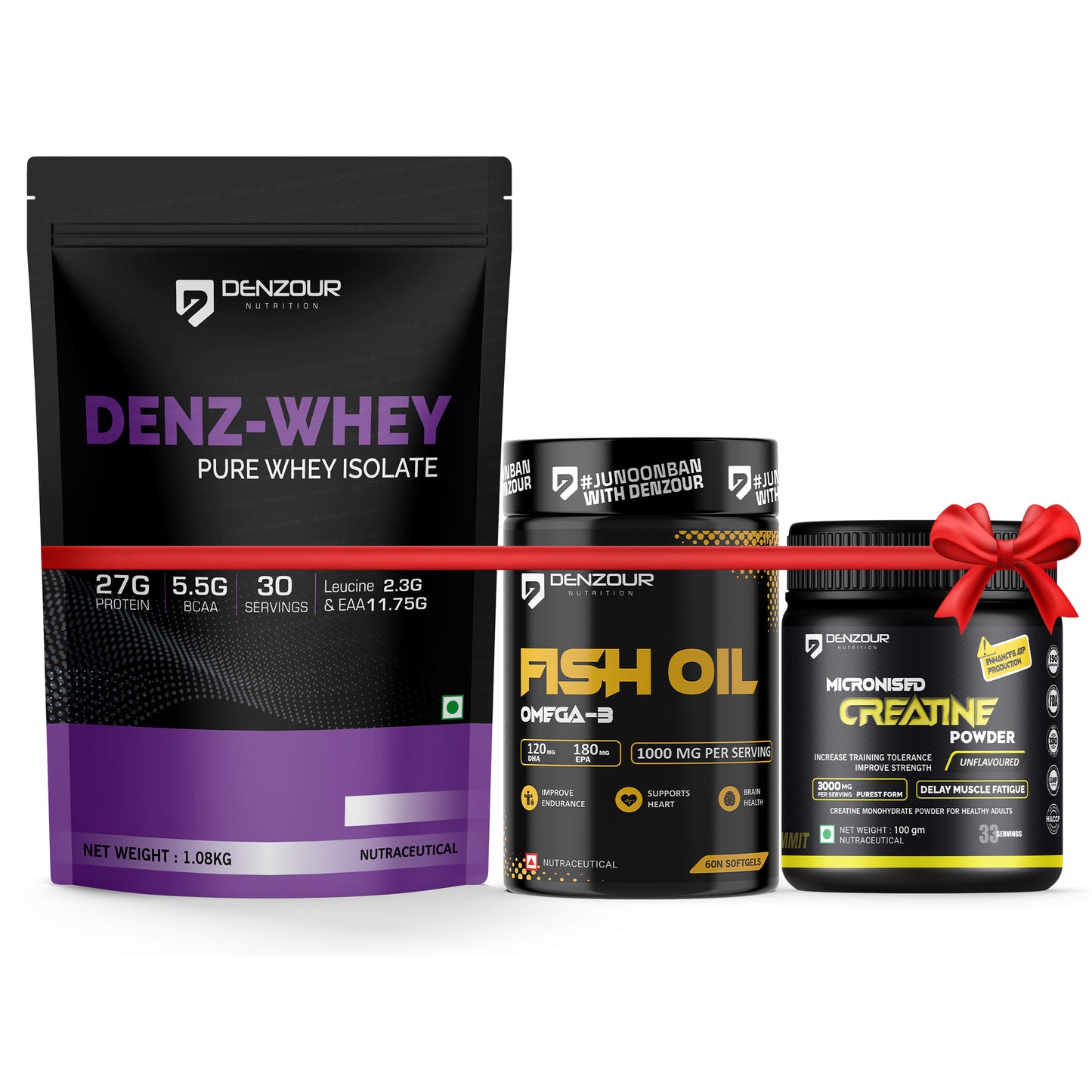 Whey Isolate Protein + Creatine + Fish Oil