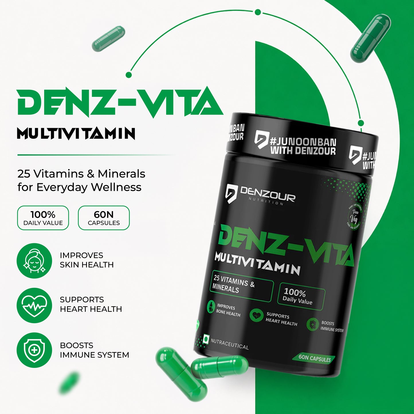 Denzour Omega-3 Fish Oil + Multivitamin Combo