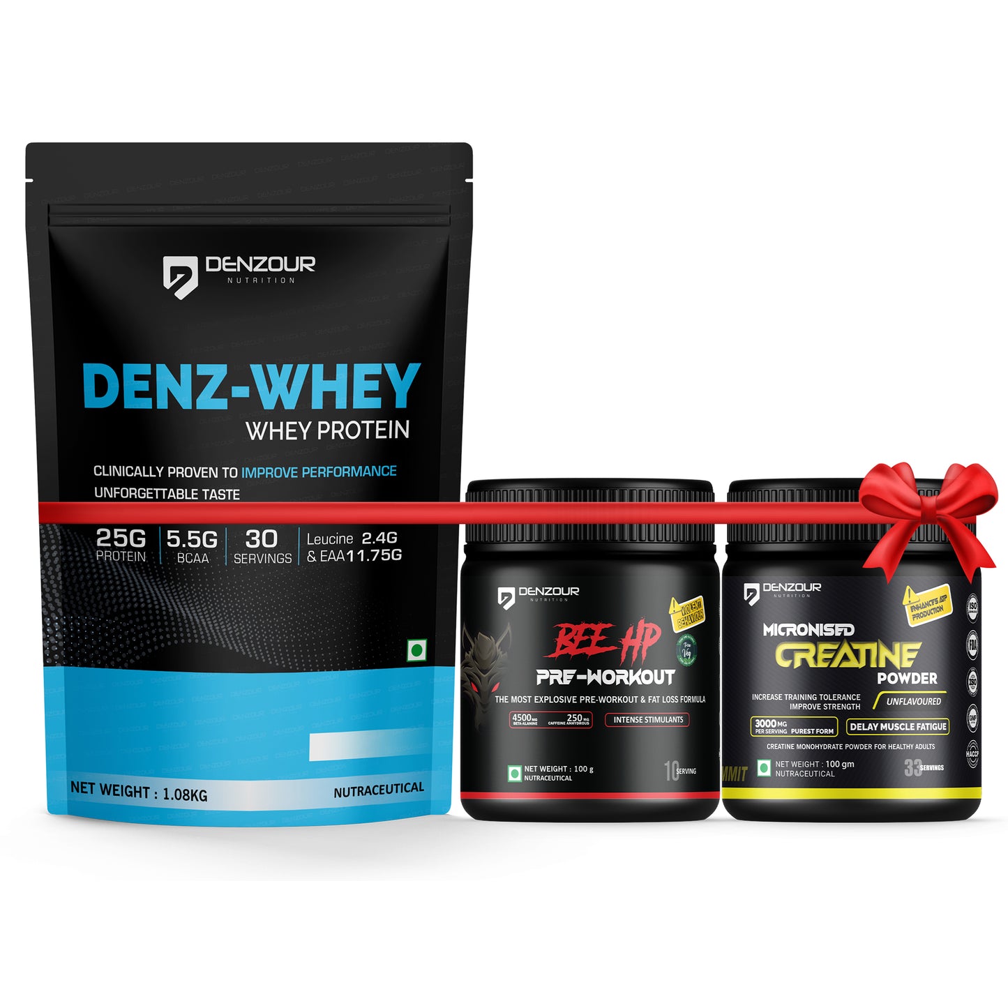 Whey Protein + Creatine + Pre Workout