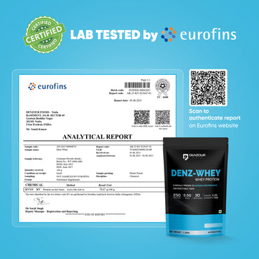 Denz Whey Protein Powder 1.08Kg | 25g Protein & 5.5g BCAA