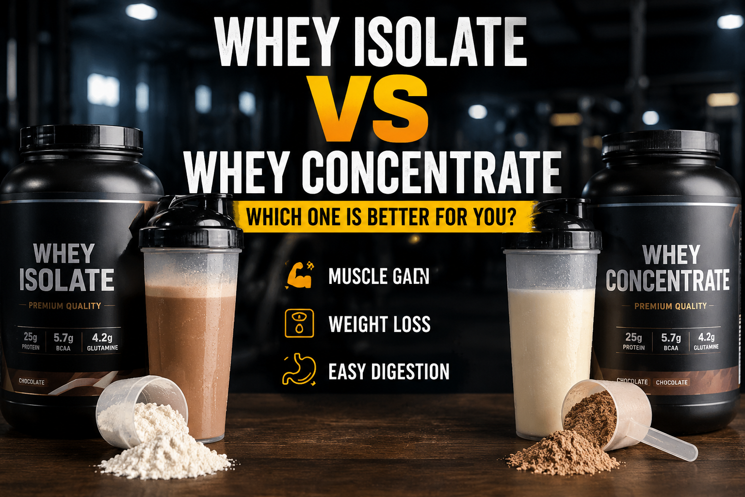 Whey Concentrate vs Isolate