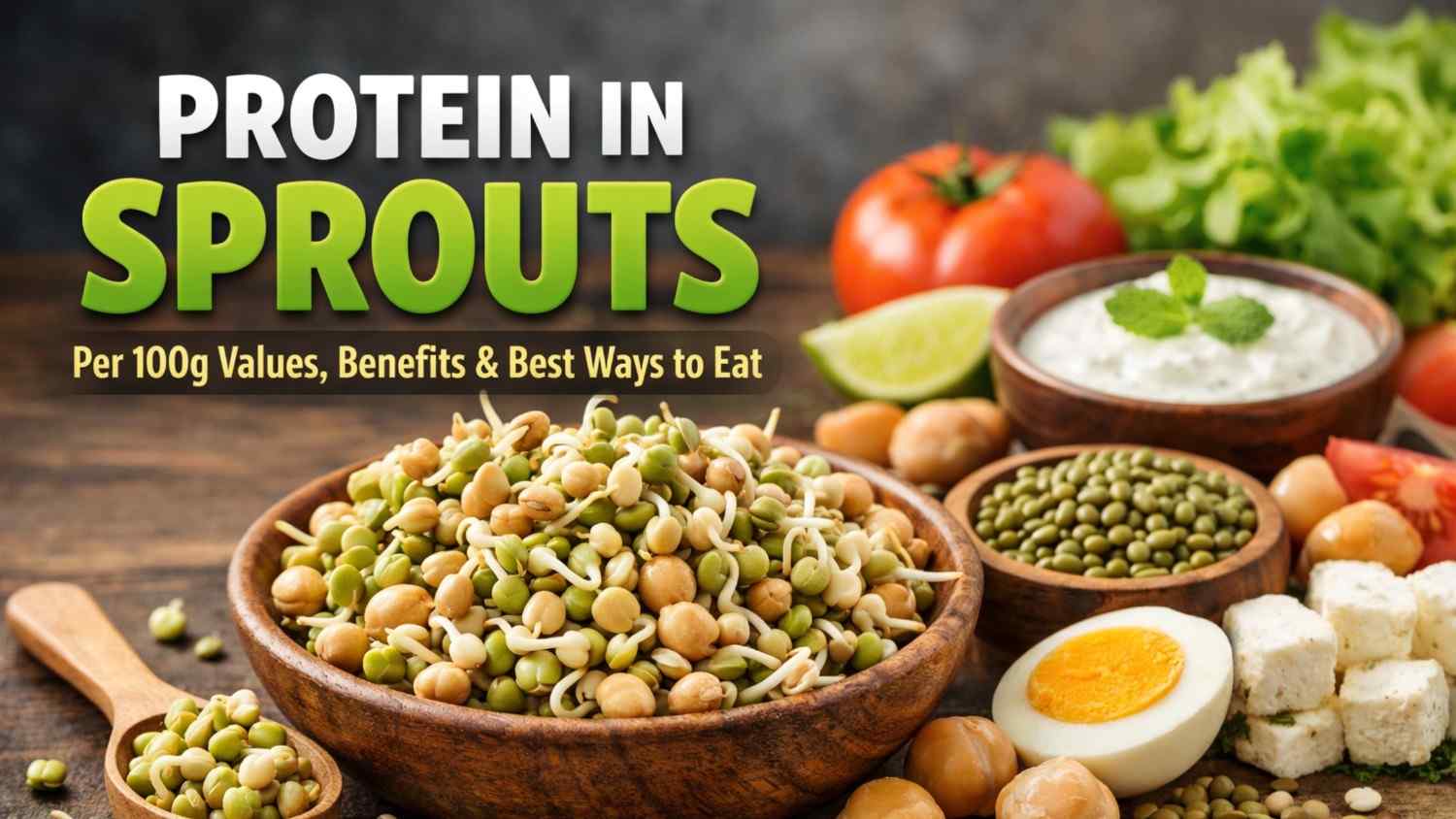 Protein in Sprouts | 3-9 grams Per 100g Sprouts