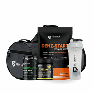 Beginner Performance Stack | Denz-Start Whey + Micronised Creatine 122g + Denz-Vita + Shaker + Duffle Bag