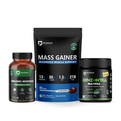 Mass Gainer + Denz Intra BCAA (100G)+EAA + Moringa