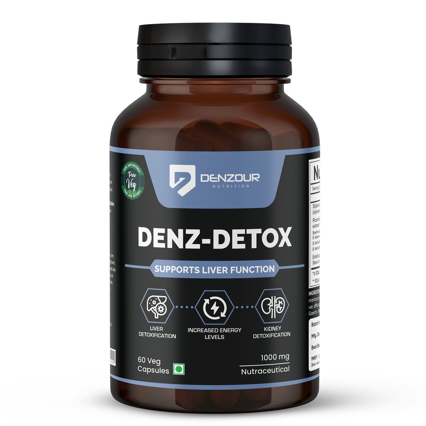 Denzour Nutrition Liver Detox - 60 Capsules