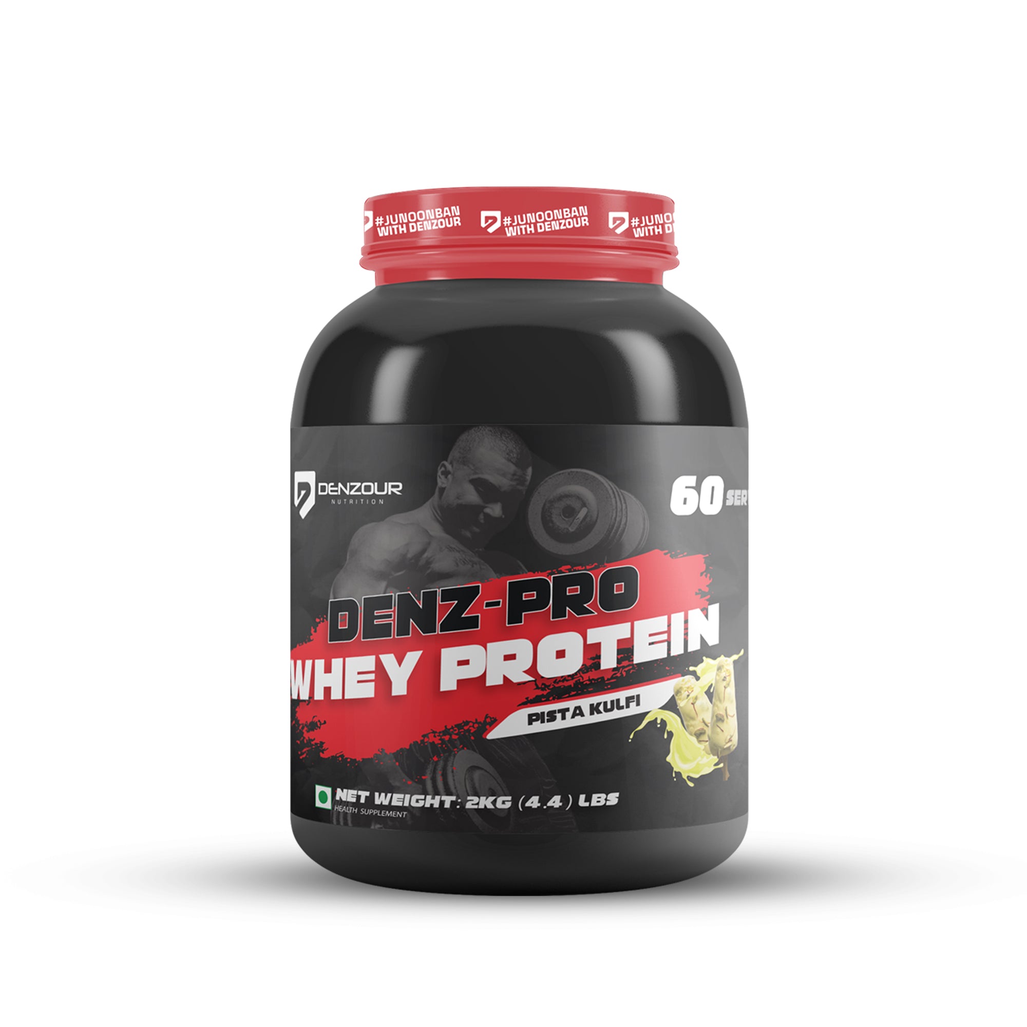 Denz-Pro Whey Protein in Pista Kulfi flavour