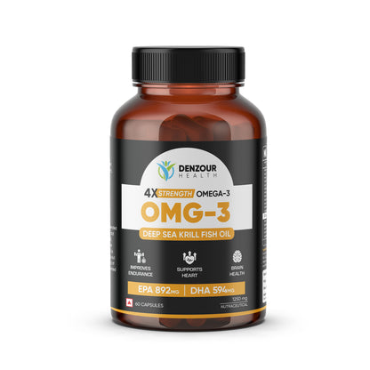 Denzour Health 4x Fish Oil - 60 Capsules