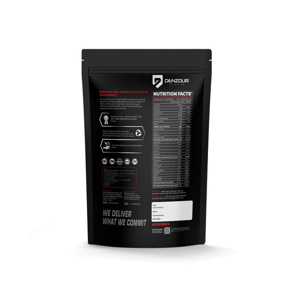 Denzour Nutrition Denz-Raw 80% Whey Protein Powder, 1 KG