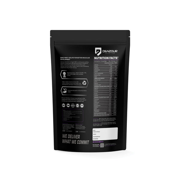 Denzour Nutrition Denz-Whey Pure Whey Isolate Protein Powder, 1 KG
