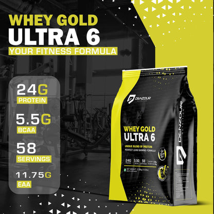 Denzour Whey Gold Ultra 6 Protein Powder | Perfect For Lean Gaining