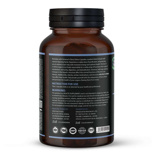 Denz Detox - 60 Capsules | Supports Liver Function | Vegan & Natural, 1000mg Nutraceutical