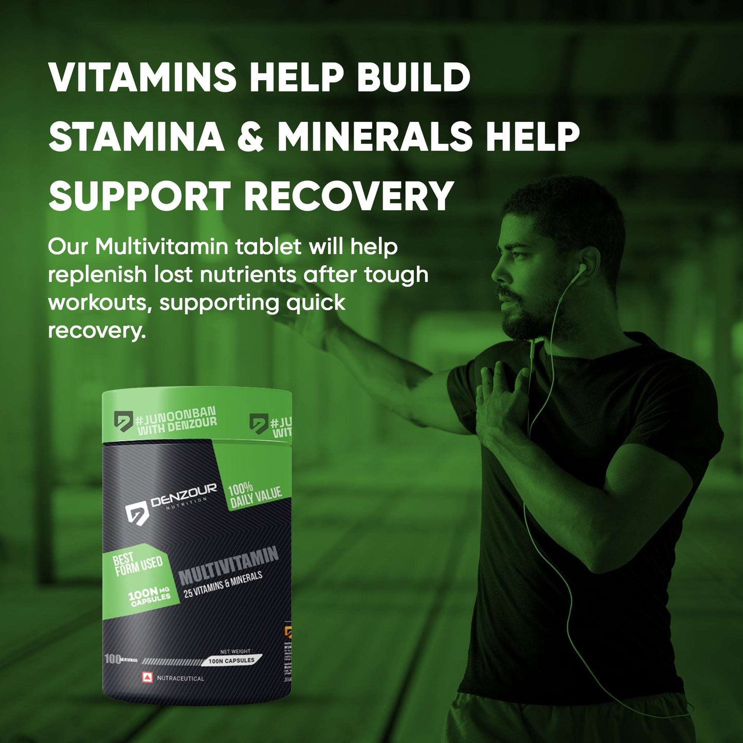 Denzour Multivitamin - 100 Capsules | 25 Vitamins & Minerals