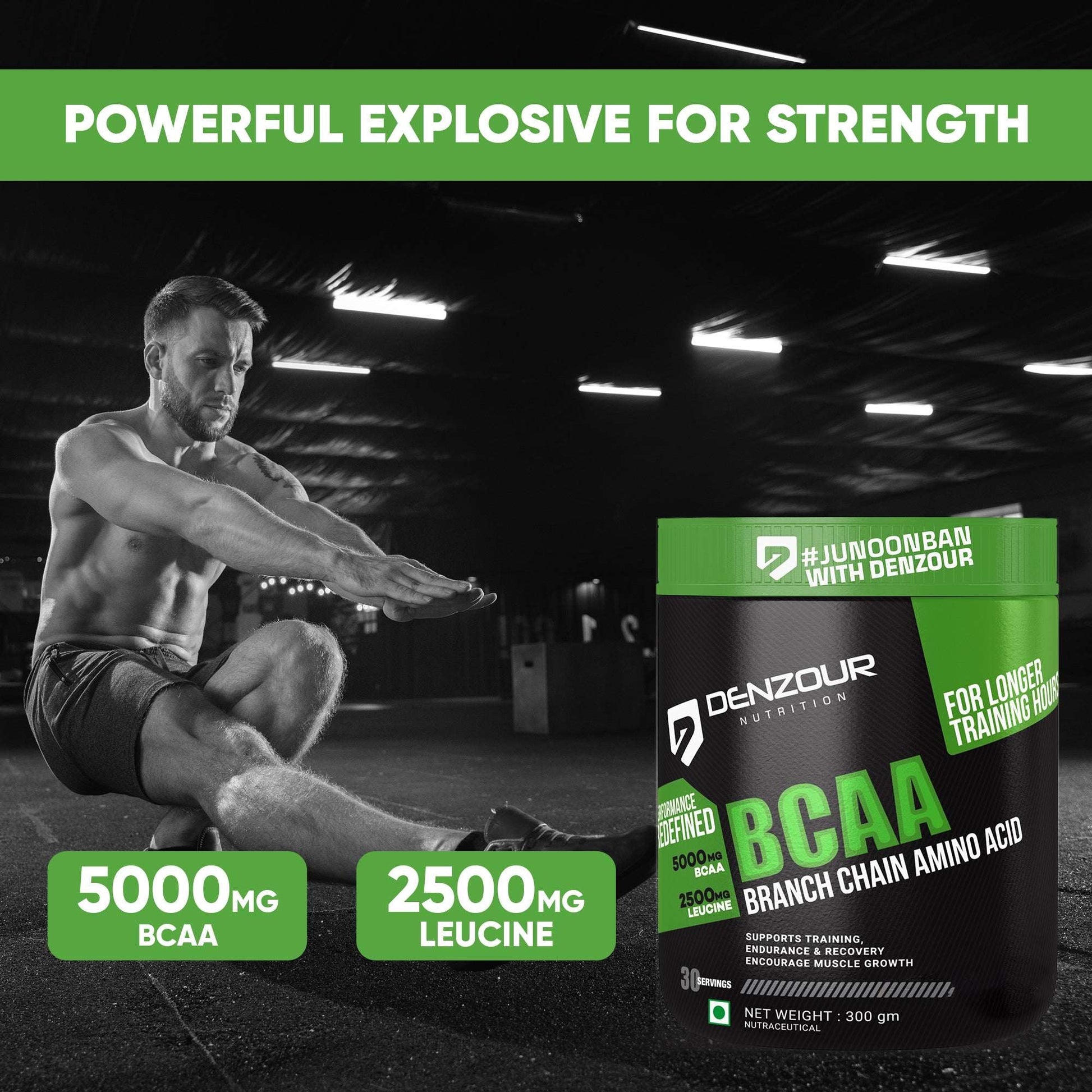Denzour BCAA Intra-Workout - 300g | BCAA 5000mg & Leucine 2500mg