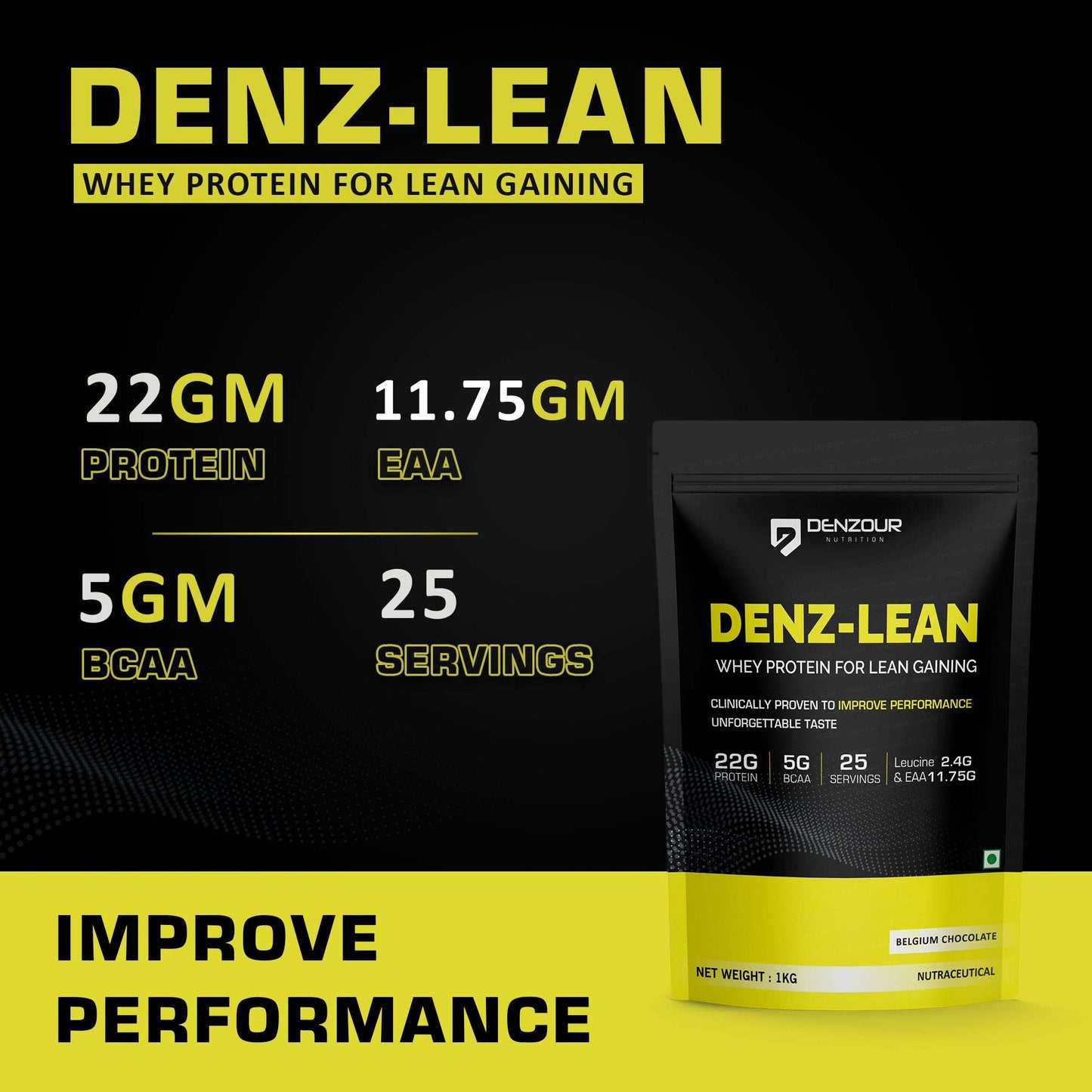 Denz-Lean Whey Protein For Lean Gaining