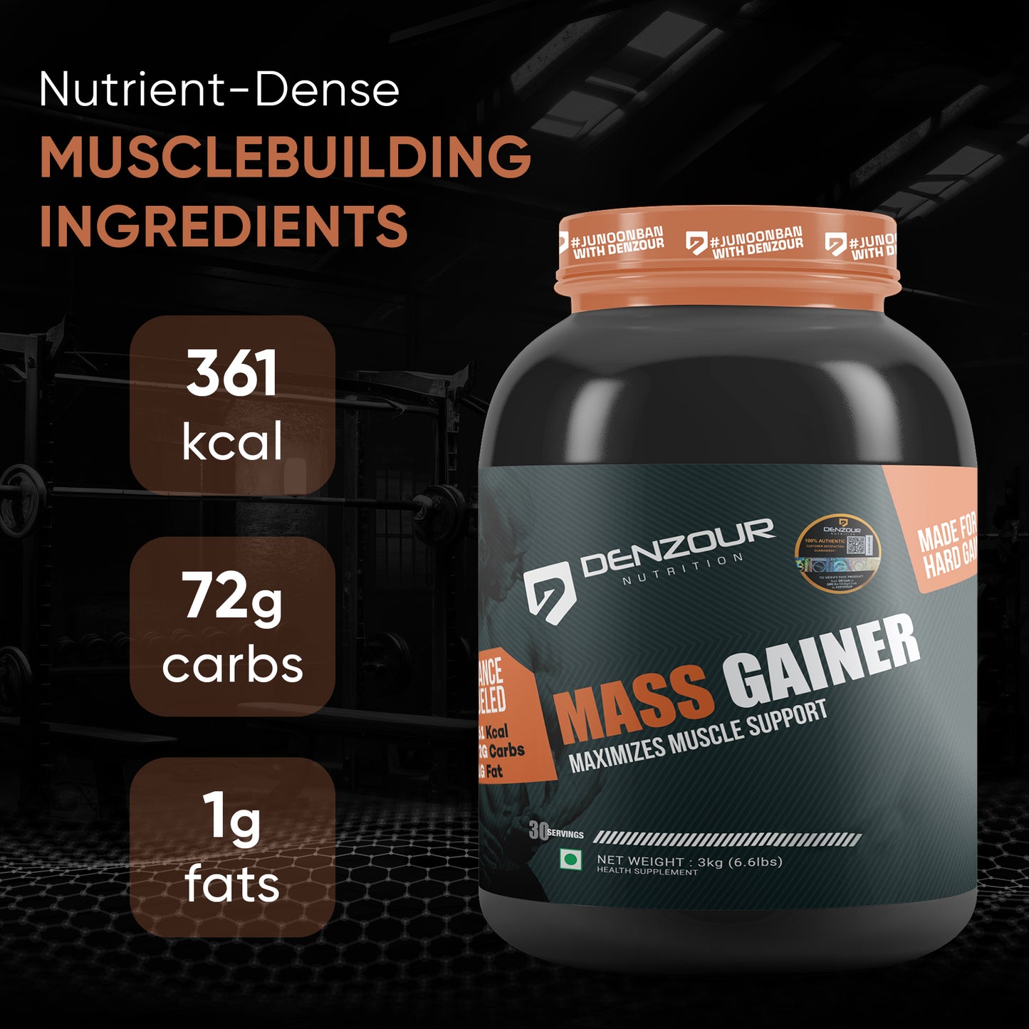 Denzour Mass Gainer - 3Kg