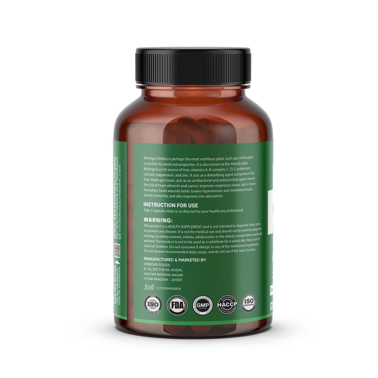 Denzour Health Moringa - 60 Capsules