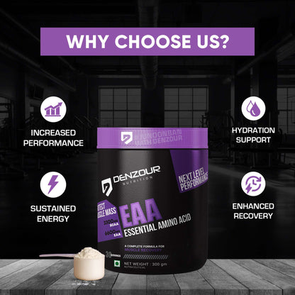 Denzour EAA Pre / Post / Intra Workout - 300g | 6600mg EEA & BCAA 3300mg
