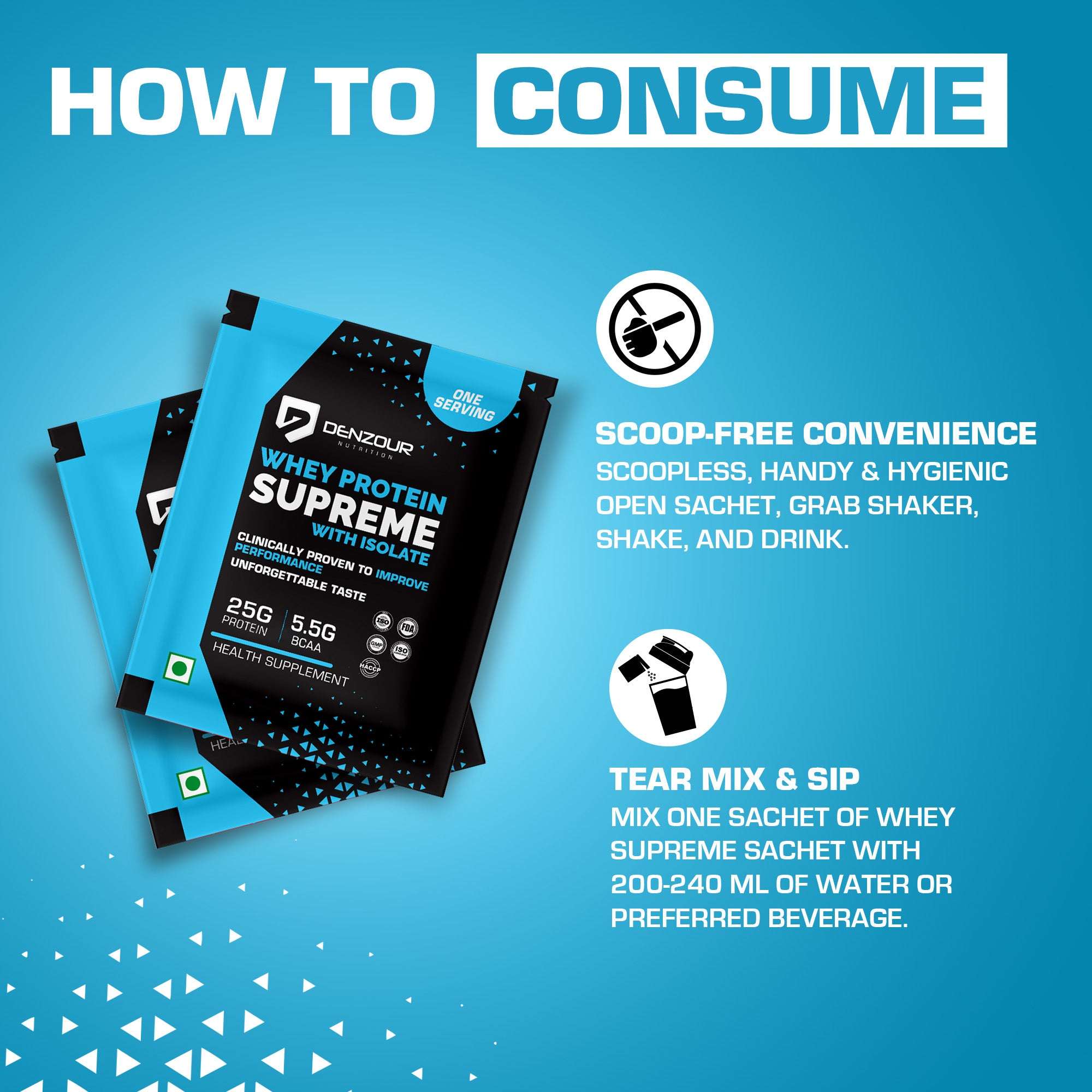 Denzour Whey Protein Supreme- 25g Protein | 2.14kg (4.71 Lb) & Servings 65