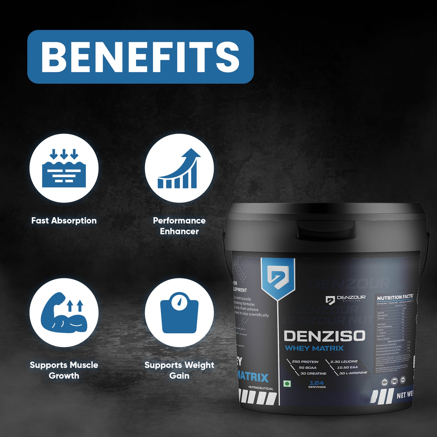 Denziso Whey Matrix Protein - 4Kg