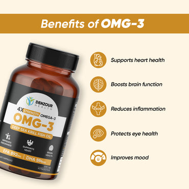 Denzour Health 4x Fish Oil - 60 Capsules