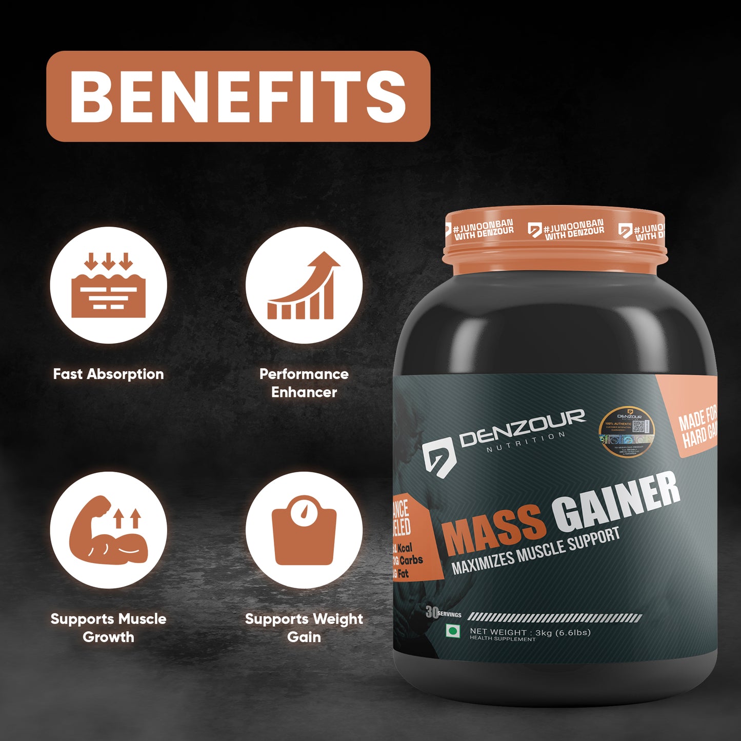 Denzour Mass Gainer - 3Kg