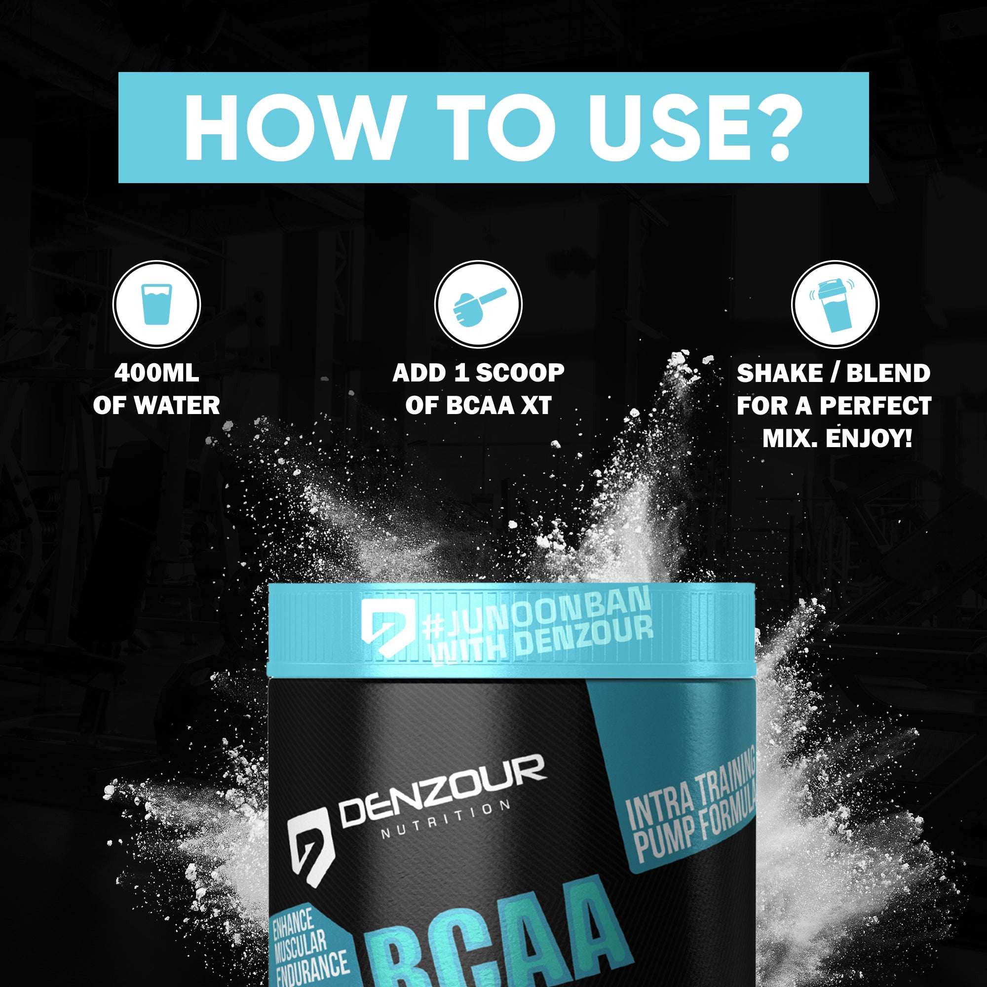 Denzour BCAA-XT - 390g | With Glutamine &  L- Citrulline | 7000mg BCAA & 2500mg Glutamine