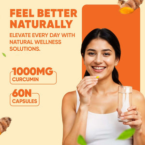 Denzour Nutrition Nano-Curcumin | with 95% Curcuminoids & 60 Capsules | 1000mg Curcumin