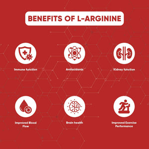 Denzour L-Arginine - 100 Capsules | Increases Blood Flow | 1000mg Per Serving, 0g Carbs