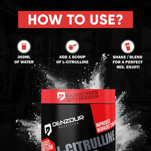 Denzour L-Citrulline - 300g | Muscle Tearing Pump | 6g Per Serving & Unflavoured