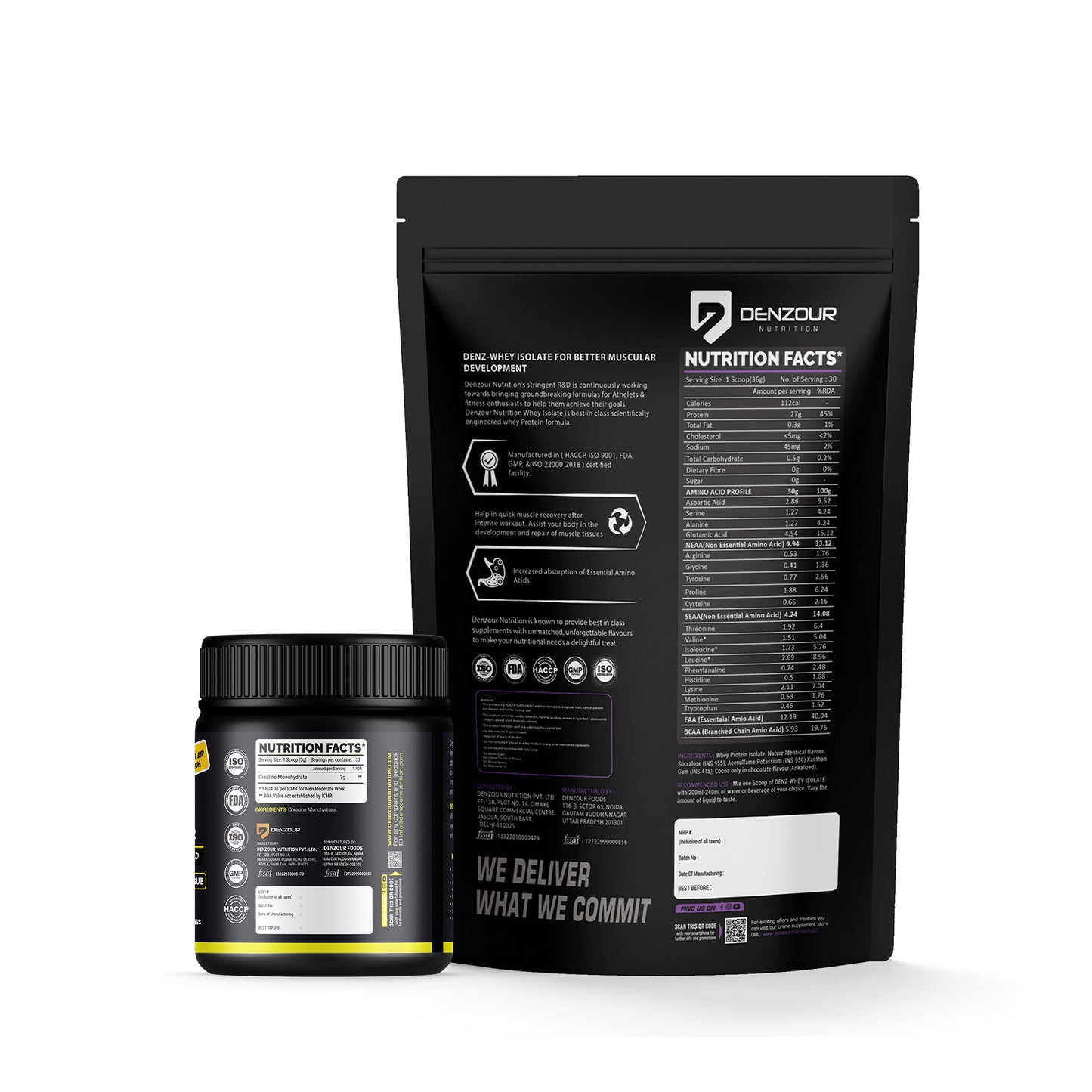 Denzour Nutrition Whey Isolate + Creatine Combo